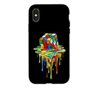 Rubic's Magic Melting Cube Liquid Game, Vintage Case for iPhone X/XS