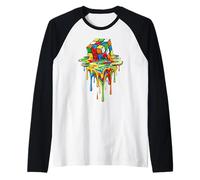 Rubic's Magic Melting Cube Liquid Game, Vintage Raglan Baseball Tee