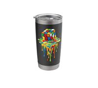 Rubic's Magic Melting Cube Liquid Game, Vintage Stainless Steel Insulated Tumbler