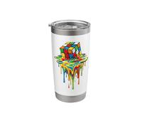 Rubic's Magic Melting Cube Liquid Game, Vintage Stainless Steel Insulated Tumbler