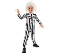 Rubies 1000709M000 Kids Beetlejuice Costume and Wig Fancy Dress, Multicoloured, 9-10