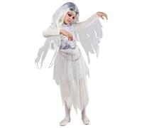 Rubies 1000765M000 Ghostly Girls Kids Fancy Dress, White, 9-10 Years Halloween