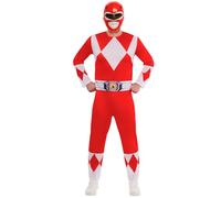 Rubies 1001409S000 Adult Mighty Morphin Red Ranger Power Fancy Dress, 37" Chest
