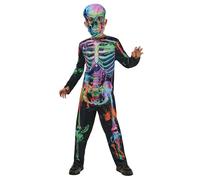 Rubies 1001437S000 Bonesky Graffiti Skeleton Kids Fancy Dress, Boys, Multicoloured, 7-8 Years