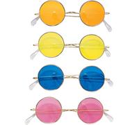 Rubies 1761 Official Assortment Hippy 70's Round Glasses, Adult, One Size Halloween
