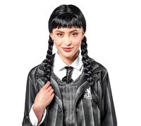 Wednesday Addams Wig Ladies Halloween Movie Character Costume Wig Accessory