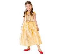 Rubie's 3011147-8 Official Disney Ultimate Princess Deluxe Belle Girls Costume, Kids Fancy Dress, Multi, Large