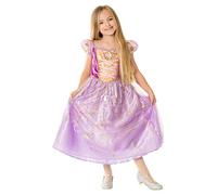 Rubie's 3011173-4 Official Disney Ultimate Princess Deluxe Rapunzel Girls Costume, Kids Fancy Dress Kostm, Multicoloured, S