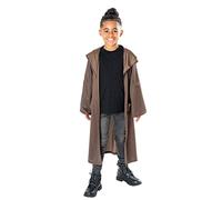 Rubies 3014747-8 Disney Star Wars OBI-Wan Kenobi Child Hooded Robe Kids Fancy Dress, Boys, Girls, Solid, Brown, One Size, for Age 7-10 Years (120-140cm) Halloween