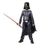 Rubies 3014789-10000 Darth Vader With Non-light Up Lightsaber Kids Fancy Dress, Boys, Multicoloured, 9-10 Years Halloween Halloween
