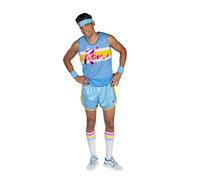 Mens Barbie Exercise Ken Costume Deluxe Tank Top Movie Adult Fancy Dress Outfit