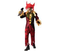 Rubies 301573STD000 Crazy Clown Adult Fancy Dress, Men, Women, Multi, STD Halloween Halloween