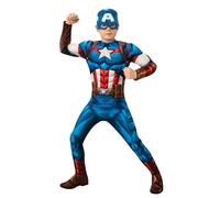 Rubies 301730S Captain America Kids Fancy Dress, Boys, Multi, 7-8 Years Halloween Halloween, World Book Day