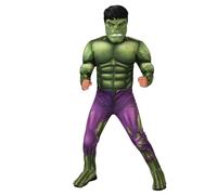 Green Rage Hulk Deluxe - Super Kid Costume - Extra Large -11 to 13Y