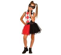 Rubies Official DC Harley Quinn Tutu Dress + Wolf 4-6 Years