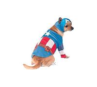 Captain America Dog Costume Animal Pet Fancy Dress Outfit Superhero