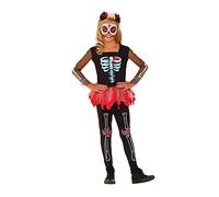 Rubies 610923L Official Scared to the Bone Halloween Day of the Dead Costume, Girls', Large Halloween
