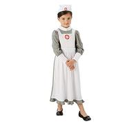 Rubie's 620505M Official WW1 Nurse Fancy Dress Hospital Uniform, Girl's, Multi-c
