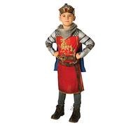 Boys King Arthur Medieval Knight Lord Historical Fancy Dress Costume
