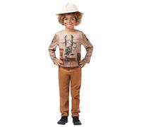 Rubies 640787M Generic Official Dino Explorer Costume Kit, Safari Jungle Zoo Keeper, Childrens Fancy Dress Size Medium 5-6years, Unisex-Child, Multicolor Halloween