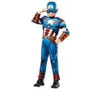 Fancy Dress Costume ~ Boys Avengers DLX Captain America Childs Ages 3-8 Years
