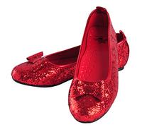 Rubies 6465 Wizard of Oz Deluxe Dorothy Sequin Shoes Party_Supplies, Solid, Red, Medium
