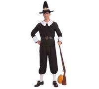 Rubies 67598 Pilgrim Man Adult Sized Costumes, Black, Default