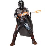 Rubie's 702212-M Mandalorian Costume With Armor Child (702000m) Star Wars, grey, M
