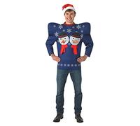 Rubies 810330M Official Snowman Christmas Ugly Jumper Costume, Men's, Medium Halloween