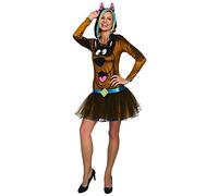 Rubies 810399 Scooby Doo Hooded Costume Dress Adult Sized, Cartoon, Brown, S