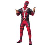 Rubie's 820181 Marvel Deadpool Deluxe Muscle Chest Costume and Mask Adult Sized, Cartoon, As Shown, XS