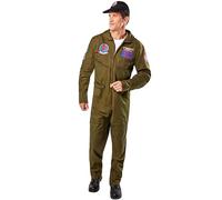 Rubies 821157_S Officially Licensed Deluxe Top Gun Costume Adult Sized, Shown