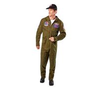 Rubies 821157_XL Officially Licensed Deluxe Top Gun Costume Adult Sized, Solid, Green