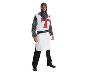 Rubies 880581 Heroes and Hombres Adult Knight to Remember Costume Medieval/Renaissance, Solid, White, One size