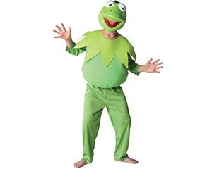 Rubie's 881873L Official Disney Muppets Deluxe Kermit Costume, Green, Large (Age 7-8 Years)