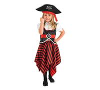 Rubies 883620S Official Toddler Girl's Little Lass Pirate Costume, Multi-Colour, 3-4 Years Halloween