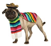 Rubies 887817M Official Mexican Serape Pet Dog Costume Halloween