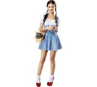 Rubies 888487S Wizard of Oz Sequin Dorothy Costume, Blue/White, S
