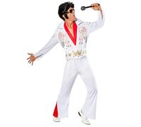 Rubies 889050L Elvis Deluxe Ad Costume, white, L Halloween Halloween