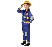 Rubies 889518M Generic Official Child's Fireman Fancy Dress, Medium Age 5-6 Years Halloween, World Book Day