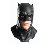 Rubies Adult Batman V Superman: Dawn of Justice Batman Foam Latex Mask With Cowl Costume Accessory, Black, One Size US, Black, One size