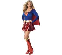 Super Girl Costume Ladies Superhero Fancy Dress Outfit DC Comics Official Superm