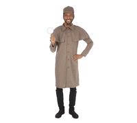 Rubies Adult Long Brown Plaid Detective Man Costume, Standard (1 Set) - Sophisticated Design, Perfect for Themed Parties, Cosplay, & Mystery Solving Adventures Halloween Halloween