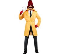 Rubies Adult Pink Panther Inspector Clouseau Costume, As Shown, Large