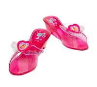 Rubies Barbie kids pink glitter jelly shoes with heart wing detail