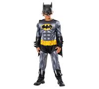 Rubies 3017249-10000 Batman Kids Fancy Dress, Boys, Girls, Grey/Black, 9-10 Years Halloween Halloween
