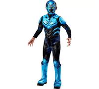 Rubie's Boy's DC Blue Beetle Costume Jumpsuit and Mask (Blue Beetle with Deluxe Boot Toppers, Medium)