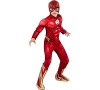 Rubies Boys DC Comics Flash The Movie Deluxe Costume Jumpsuit and Mask, Medium, Age 9-10 Years Halloween