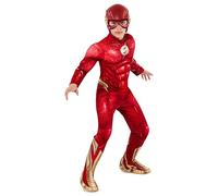 Flash Costume Boys Kids Superhero DC Comic Book Fancy Deress Outfit