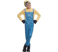 (multicoloured, S) Minion Bob costume 4-piece set Minionkostüm for children Size